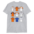 Grey Luton Town Football Club themed football t-shirt, a must have for any Hatters fan 