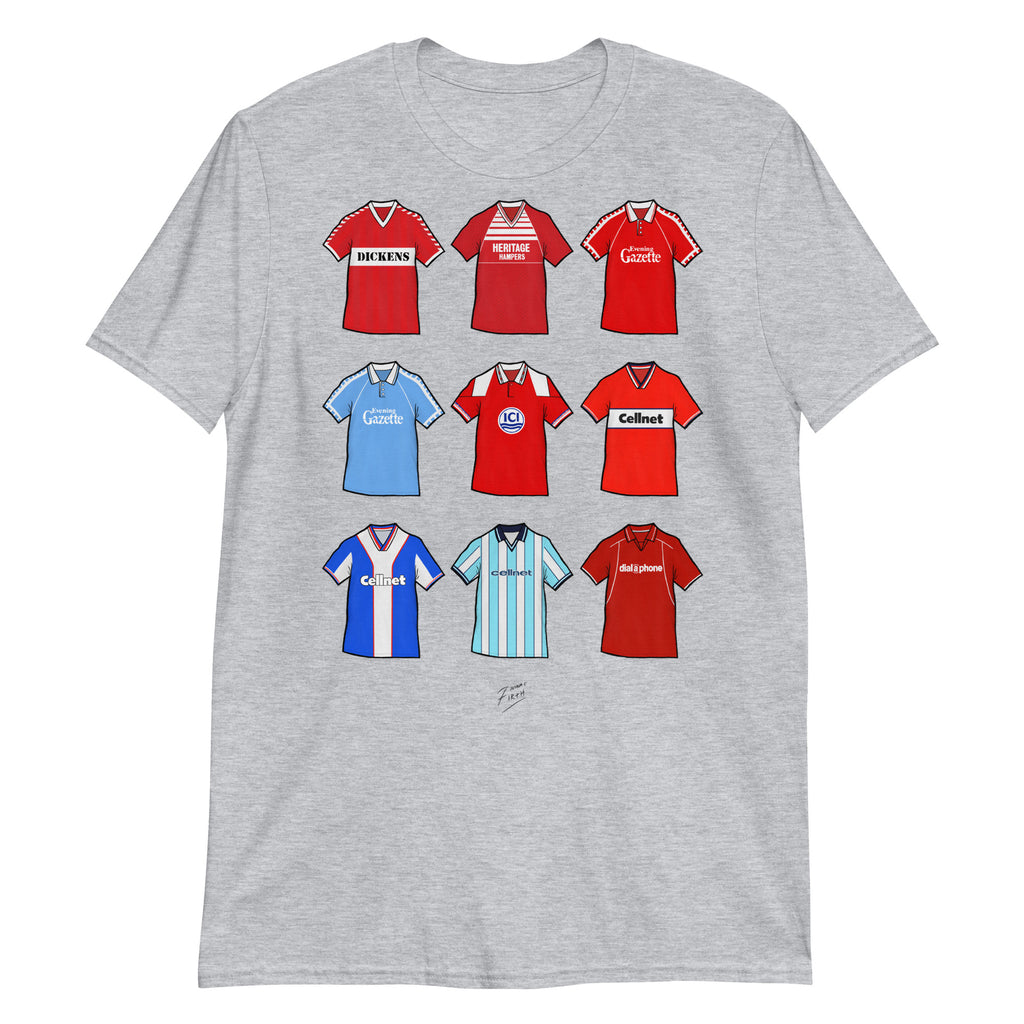 Middlesbrough Retro Shirts Illustrated Football T-Shirt