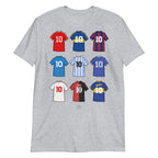 Diego Maradona Football Themed Grey T-Shirt