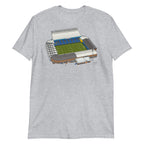 Light Grey T-shirt inspired by the home of football in Leeds, Elland Road. A West Yorkshire favourite