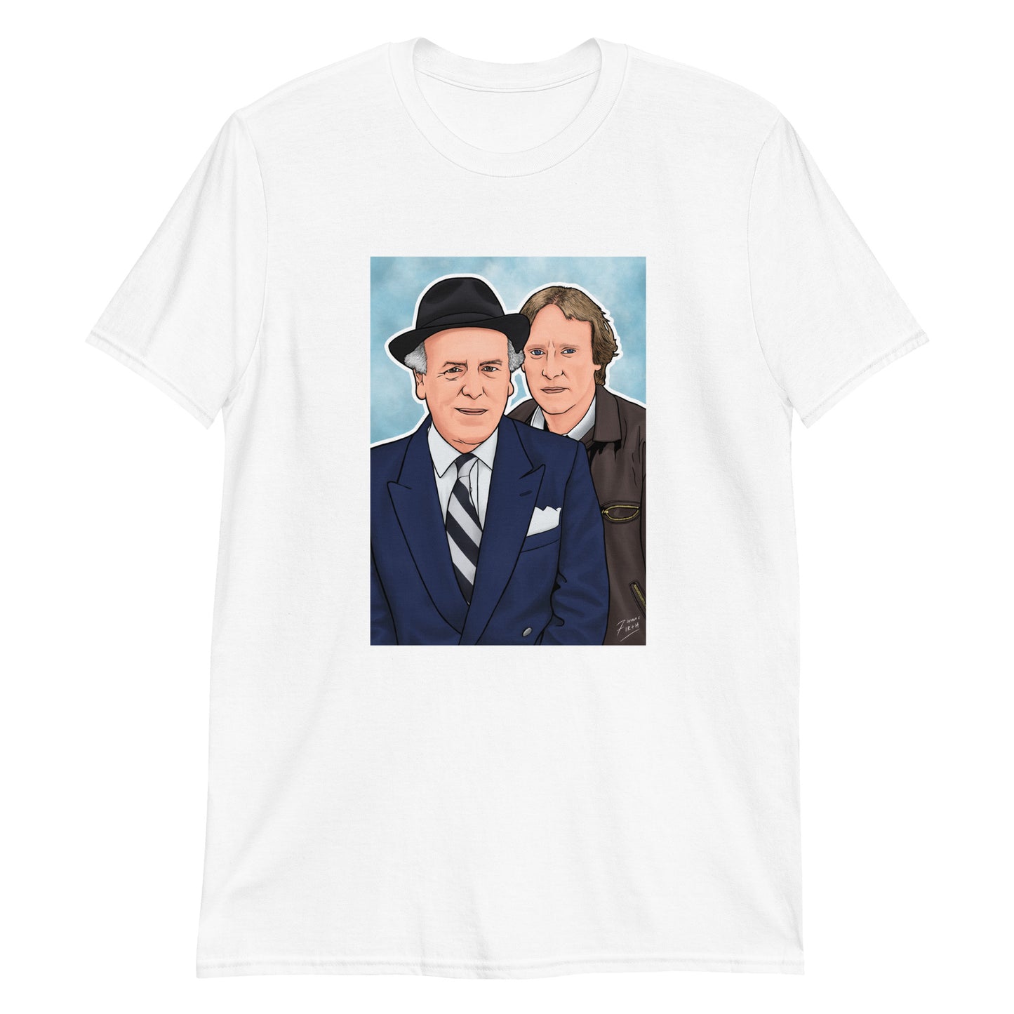 White Arthur Daley & Terry McCann, George Cole, Dennis Waterman from Minder T-Shirt 