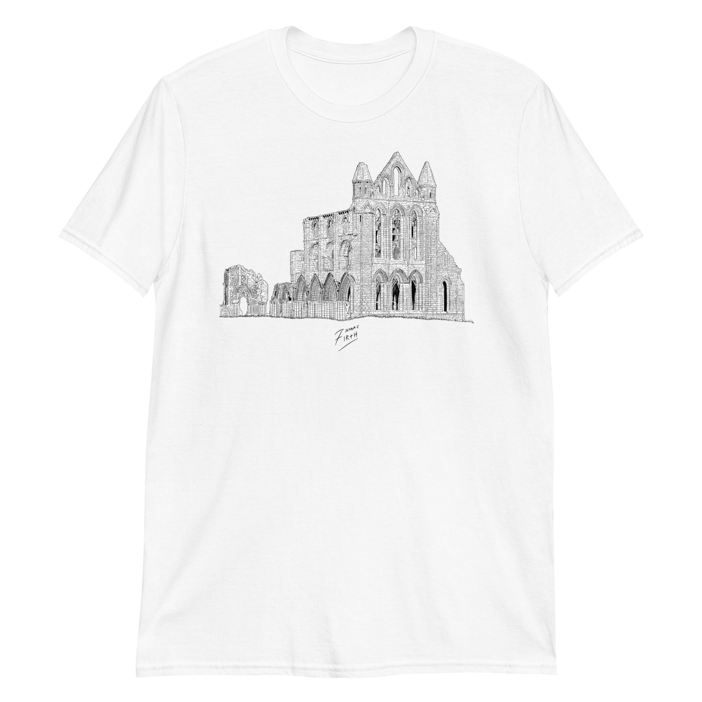 Whitby Abbey Themed North Yorkshire White T-shirt