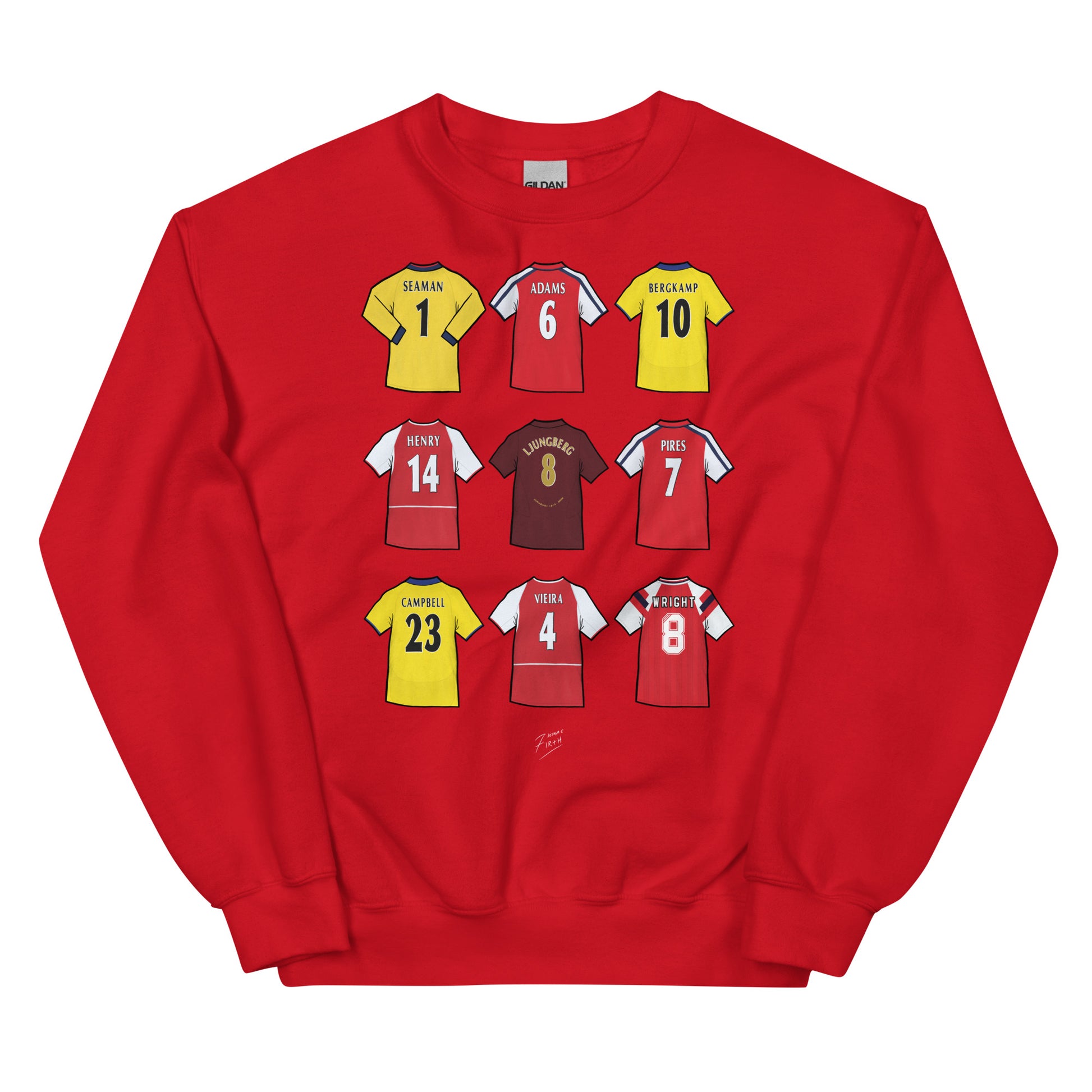 Red Arsenal Football Legends Sweatshirt