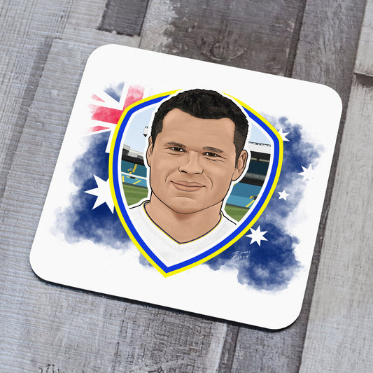 Mark Viduka Leeds & Australia Legend Memorabilia Hand Sublimated Football Coaster